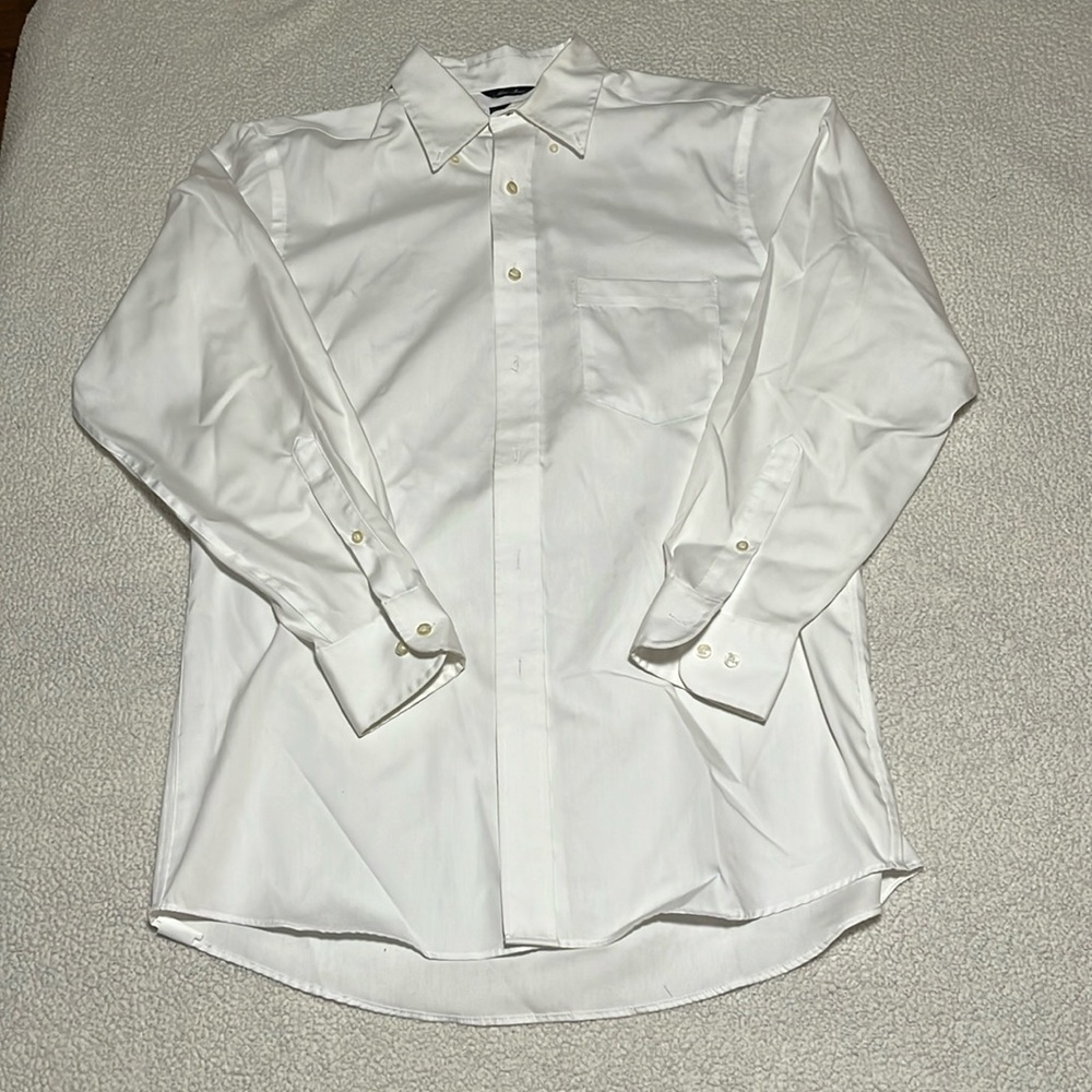 Chaps White Long Sleeve Dress Shirt